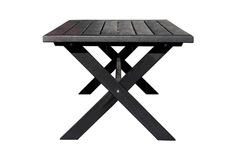 Udendørs møbelgruppe 220 cm Bord & 6 Levanto grå stole Sort - Sort - Havemøbler - Udendørsgruppe - Havesæt