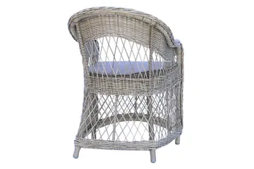 Udendørs møbelgruppe 220 cm bord & 6 Merida grå stole Brun - Brun - Havemøbler - Udendørsgruppe - Havesæt