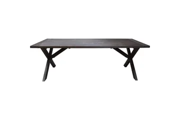 Udendørs møbelgruppe 220 cm bord & 6 Merida grå stole Brun - Brun - Havemøbler - Udendørsgruppe - Havesæt