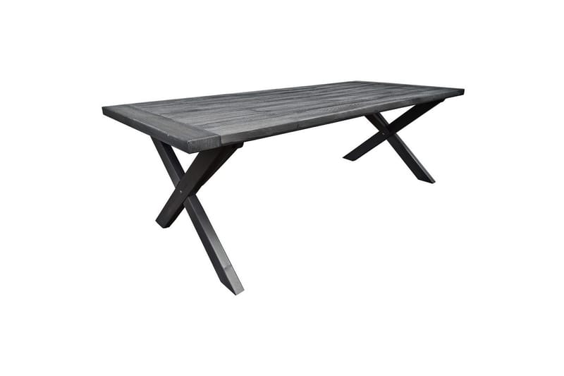 Udendørs møbelgruppe 220 cm bord & 6 Merida grå stole Grå - Grå - Havemøbler - Udendørsgruppe - Havesæt