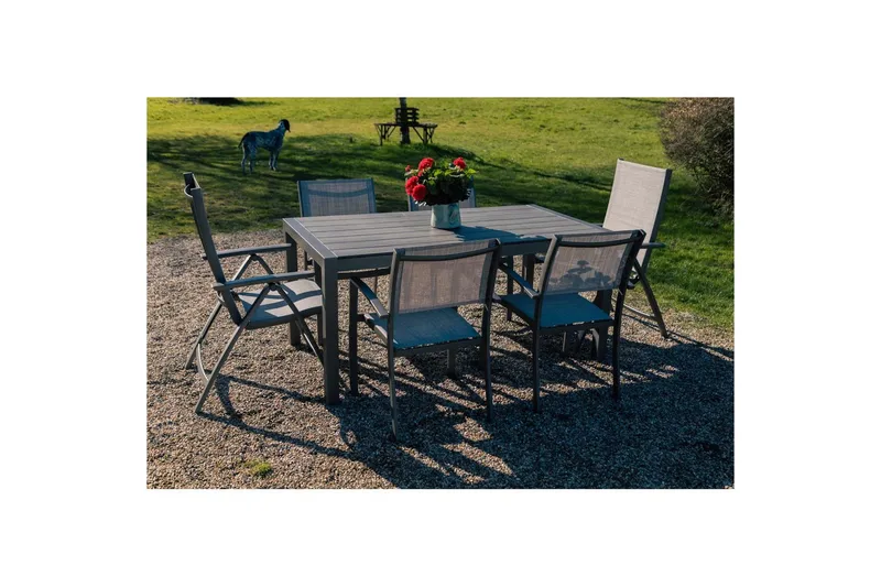 Udendørs møbelgruppe Lifestyle Garden Solana 163 cm 4 carverlænestole + 2 pos. lænestole - 4 carverlænestole + 2 pos. lænestole - Havemøbler - Udendørsgruppe - Havesæt