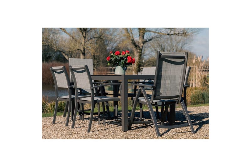 Udendørs møbelgruppe Lifestyle Garden Solana 163 cm 4 carverlænestole + 2 pos. lænestole - 4 carverlænestole + 2 pos. lænestole - Havemøbler - Udendørsgruppe - Havesæt