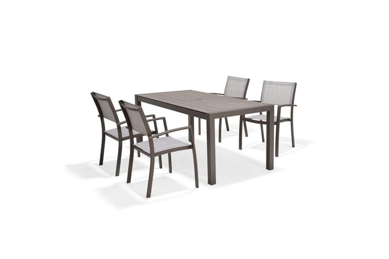Udendørs møbelgruppe Lifestyle Garden Solana 163 cm 4 carverlænestole, 4 carverlænestole