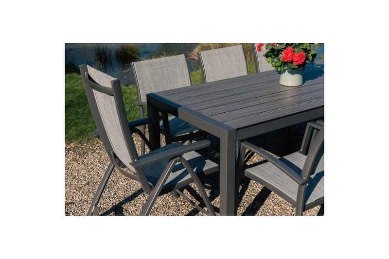 Udendørs møbelgruppe Lifestyle Garden Solana 201 cm 6 carverstole + 2 positionsstole - 6 carverstole + 2 positionsstole - Havemøbler - Udendørsgruppe - Havesæt