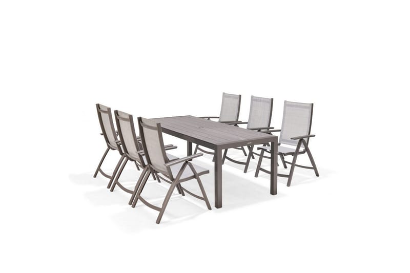 Udendørs møbelgruppe Lifestyle Garden Solana 201 cm 6 positionsstole, 6 positionsstole