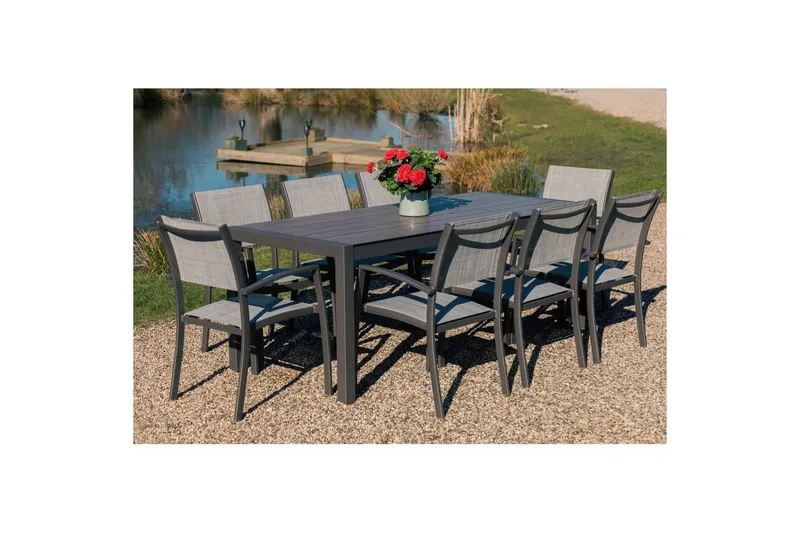 Udendørs møbelgruppe Lifestyle Garden Solana 201 cm 8 carverstole - 8 carverstole - Havemøbler - Udendørsgruppe - Havesæt