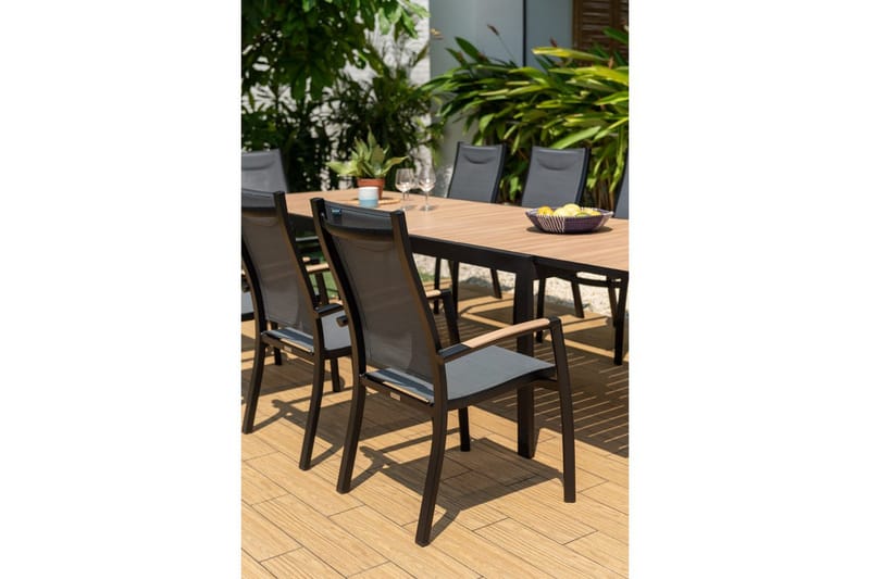 Udendørs møbelgruppe Lifestyle Garden Panama 210-300 cm 8 stabelstole - 8 stabelstole - Havemøbler - Udendørsgruppe - Havesæt