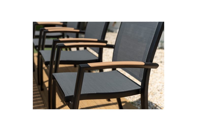 Udendørs møbelgruppe Lifestyle Garden Panama 210-300 cm 8 stabelstole - 8 stabelstole - Havemøbler - Udendørsgruppe - Havesæt