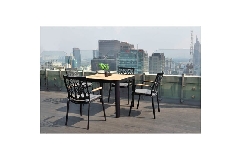 Udendørs møbelgruppe Lifestyle Garden Portals 95 cm 4 træskærer lænestole - 4 træskærer lænestole - Havemøbler - Udendørsgruppe - Havesæt