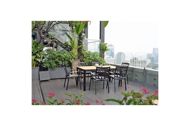 Udendørs møbelgruppe Lifestyle Garden Portals 161 cm 6 træskærer stole - 6 træskærer stole - Havemøbler - Udendørsgruppe - Havesæt