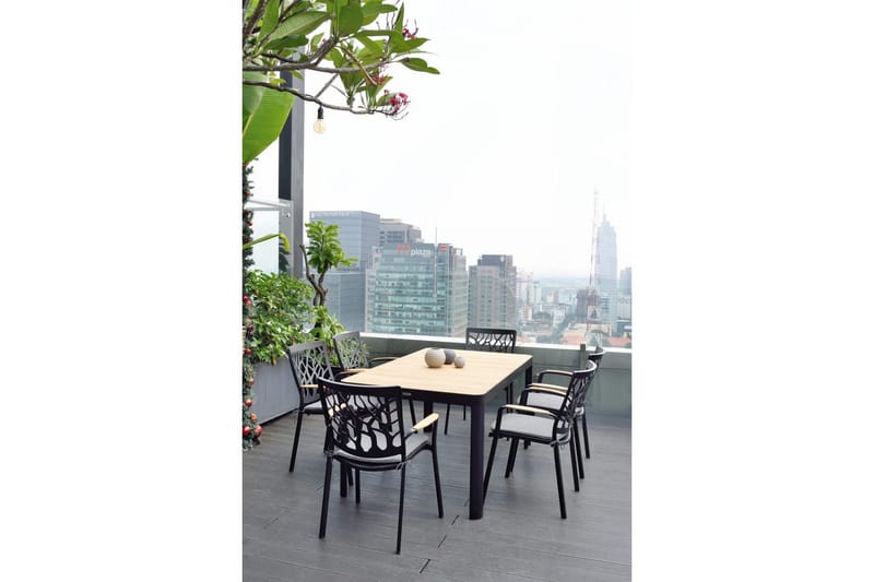 Udendørs møbelgruppe Lifestyle Garden Portals 161 cm 6 træskærer stole - 6 træskærer stole - Havemøbler - Udendørsgruppe - Havesæt