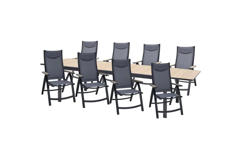 Udendørs møbelgruppe Lifestyle Garden Panama 210-300 cm 8 pos. lænestol, 8 pos. lænestol