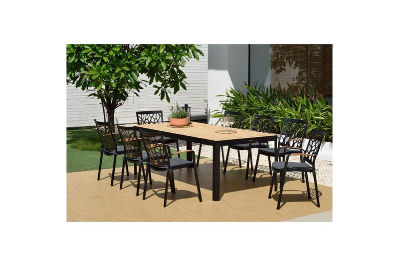 Udendørs møbelgruppe Lifestyle Garden Portals 209 cm 8 træsavstole - 8 træsavstole - Havemøbler - Udendørsgruppe - Havesæt