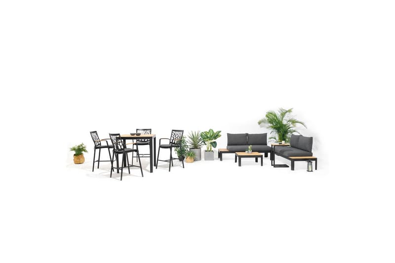 Udendørs møbelgruppe Lifestyle Garden Portals bar bord 95 & 4 bar stol - Havemøbler - Udendørsgruppe - Havesæt