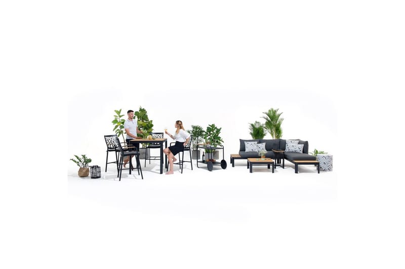 Udendørs møbelgruppe Lifestyle Garden Portals bar bord 95 & 4 bar stol - Havemøbler - Udendørsgruppe - Havesæt