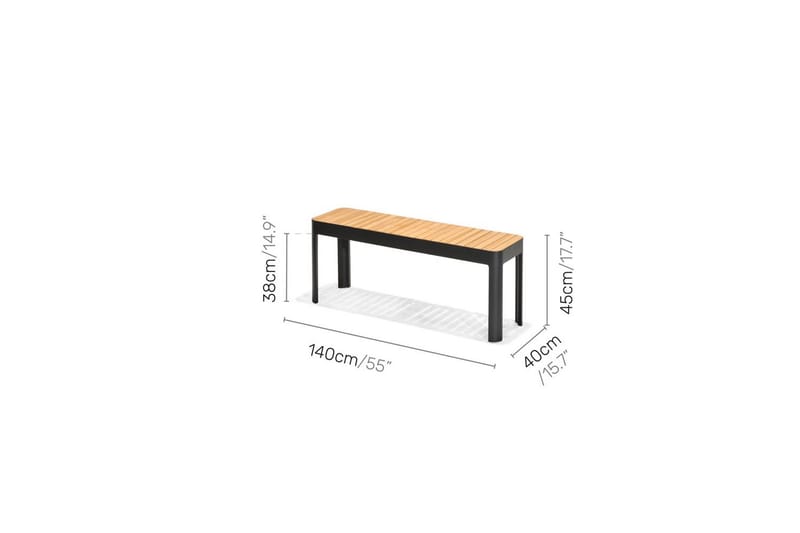 Udendørs møbelgruppe Lifestyle Garden Portals 161 cm 2 bænke - 2 bænke - Havemøbler - Udendørsgruppe - Havesæt