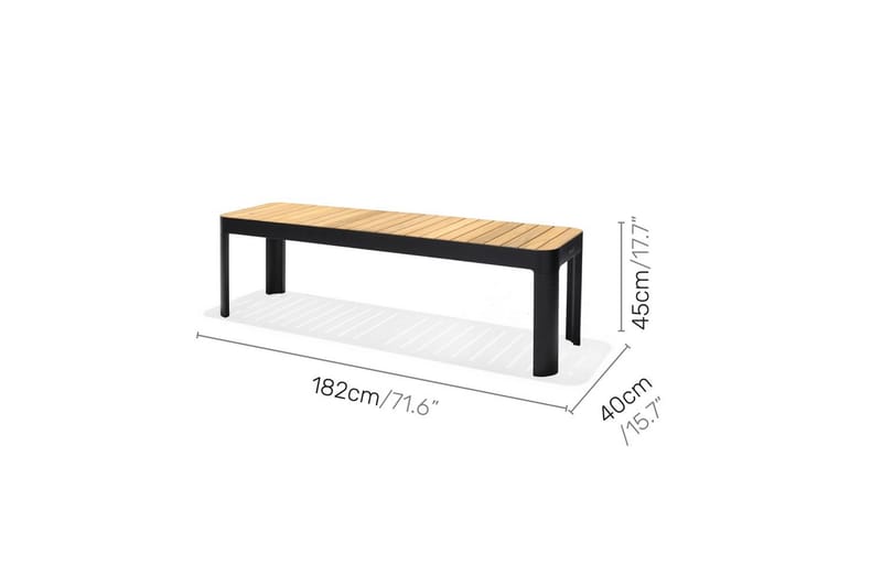 Udendørs møbelgruppe Lifestyle Garden Portals 209 cm 5 lette skærebrædder + bænk - 5 lette skærebrædder + bænk - Havemøbler - Udendørsgruppe - Havesæt