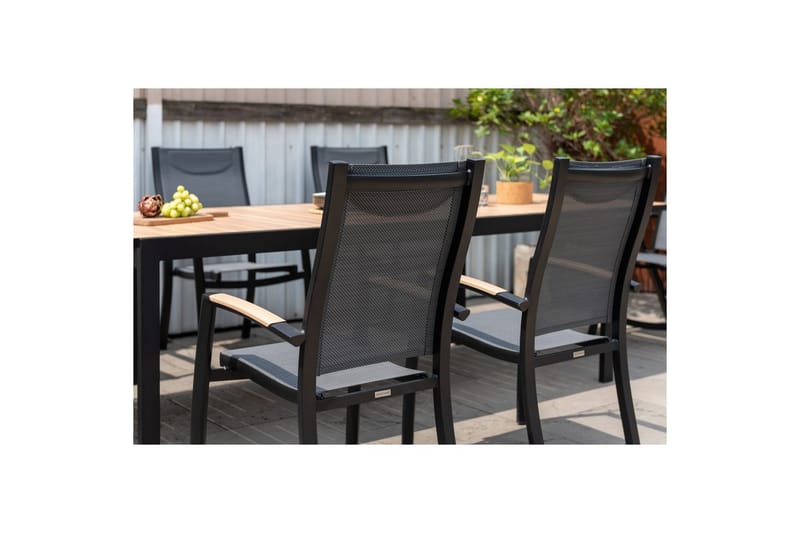 Udendørs møbelgruppe Lifestyle Garden Panama 210-300 cm 6 stablebare stole + 2 positionsstole - 6 stablebare stole + 2 positionsstole - Havemøbler - Udendørsgruppe - Havesæt