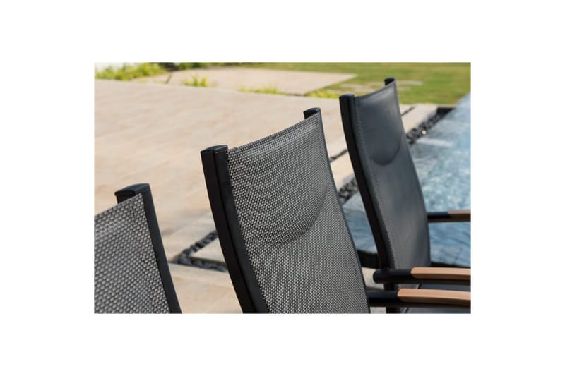 Udendørs møbelgruppe Lifestyle Garden Panama 210-300 cm 6 stablebare stole + 2 positionsstole - 6 stablebare stole + 2 positionsstole - Havemøbler - Udendørsgruppe - Havesæt