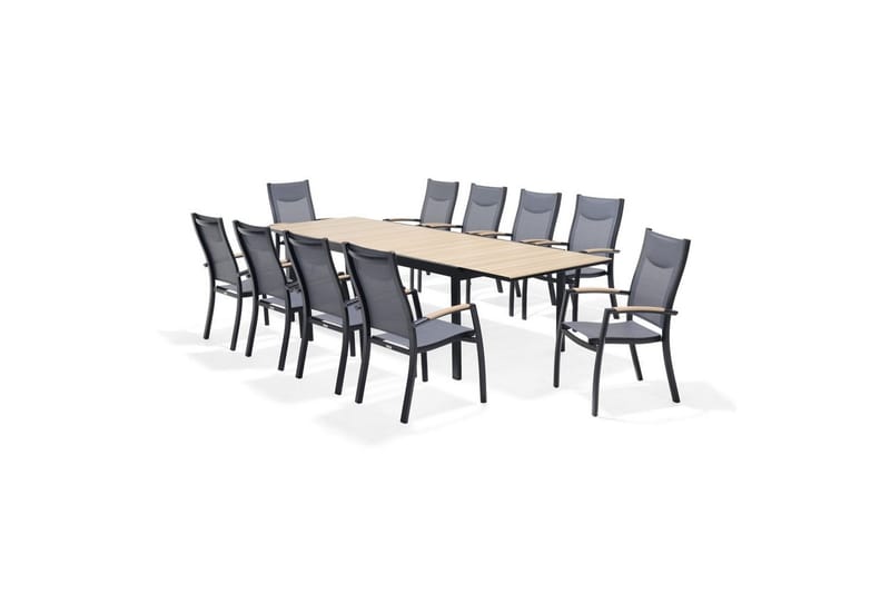 Udendørs møbelgruppe Lifestyle Garden Panama 210-300 cm 10 stabelbar stol - 10 stabelbar stol - Havemøbler - Udendørsgruppe - Havesæt
