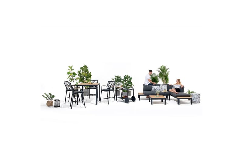 Udendørs møbelgruppe Lifestyle Garden Portals bar bord 95 & 4 bar stol - Havemøbler - Udendørsgruppe - Havesæt
