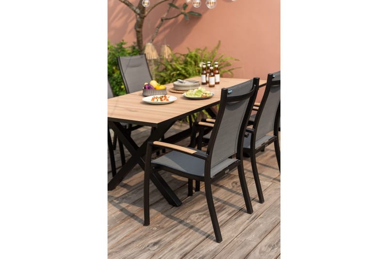 Udendørs møbelgruppe Lifestyle Garden Panama 200 cm 6 stablebare stole - 6 stablebare stole - Havemøbler - Udendørsgruppe - Havesæt