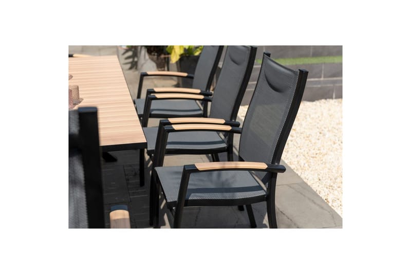 Udendørs møbelgruppe Lifestyle Garden Panama 200 cm 6 stablebare stole + 2 positionsstole - 6 stablebare stole + 2 positionsstole - Havemøbler - Udendørsgruppe - Havesæt