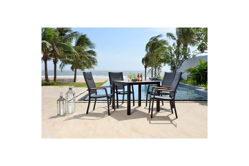 Udendørs møbelgruppe Lifestyle Garden Panama 90 cm 4 stabelbare lænestole - 4 stabelbare lænestole - Havemøbler - Udendørsgruppe - Havesæt