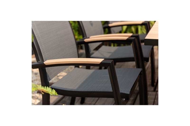 Udendørs møbelgruppe Lifestyle Garden Panama 200 cm 6 stablebare stole - 6 stablebare stole - Havemøbler - Udendørsgruppe - Havesæt