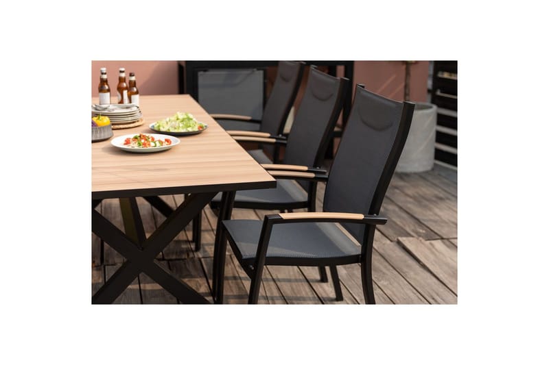 Udendørs møbelgruppe Lifestyle Garden Panama 200 cm 6 stablebare stole - 6 stablebare stole - Havemøbler - Udendørsgruppe - Havesæt