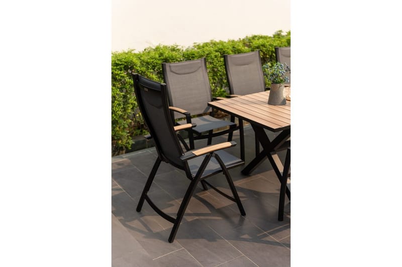 Udendørs møbelgruppe Lifestyle Garden Panama 200 cm 6 stablebare stole + 2 positionsstole - 6 stablebare stole + 2 positionsstole - Havemøbler - Udendørsgruppe - Havesæt