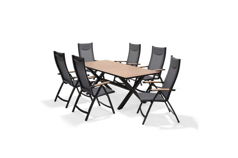 Udendørs møbelgruppe Lifestyle Garden Panama 200 cm 6 positionsstole, 6 positionsstole