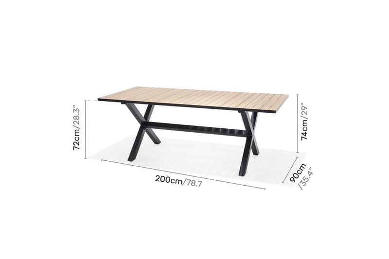 Udendørs møbelgruppe Lifestyle Garden Panama 200 cm 6 positionsstole - 6 positionsstole - Havemøbler - Udendørsgruppe - Havesæt