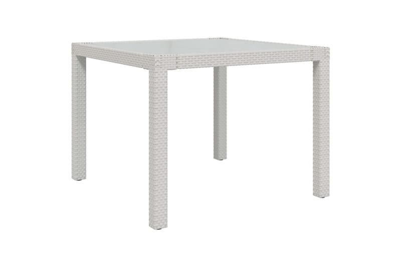 udendørs spisebordssæt 3 dele med hynder polyrattan hvid - Hvid - Havesæt