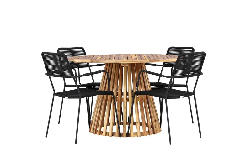 Udendørs spisegruppe Venture Home Lumpur spisegruppe + 4 stole Natur, undefined
