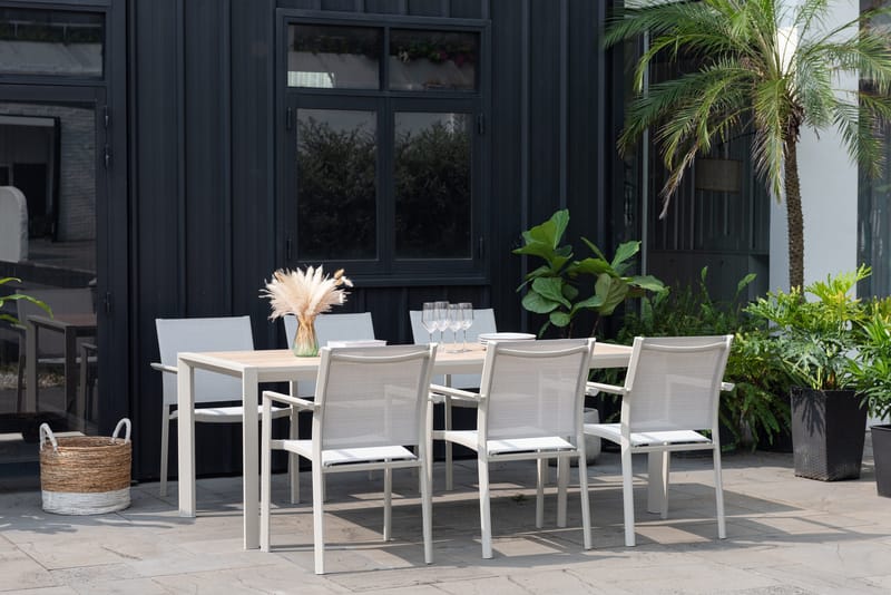 Urbanite Spisegruppe 205 cm 6 lænestole - Grå - Havemøbler - Udendørsgruppe - Havesæt