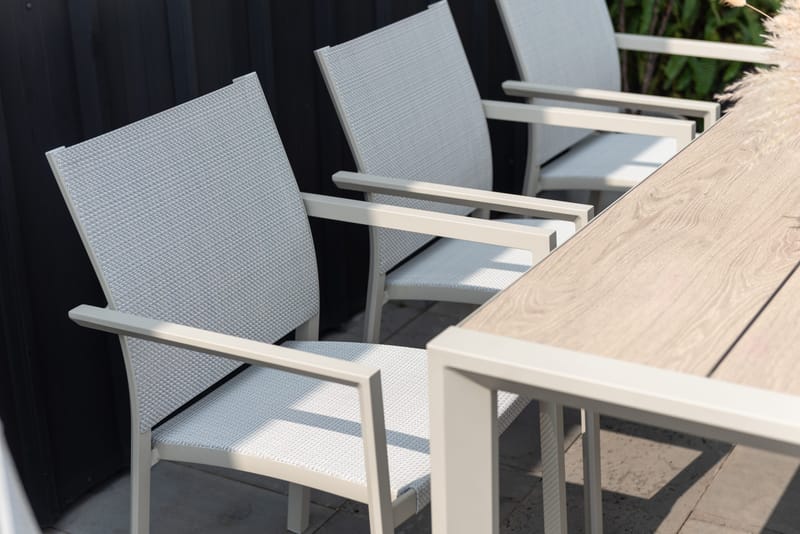 Urbanite Spisegruppe 205 cm 6 lænestole - Grå - Havemøbler - Udendørsgruppe - Havesæt