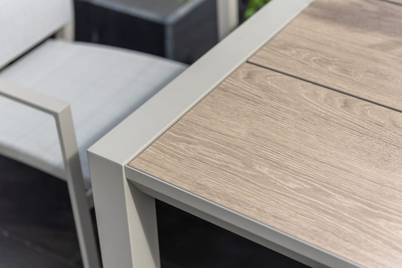 Urbanite Spisegruppe Udendørs 160 cm 6 Lænestole - Grå - Havemøbler - Udendørsgruppe - Havesæt