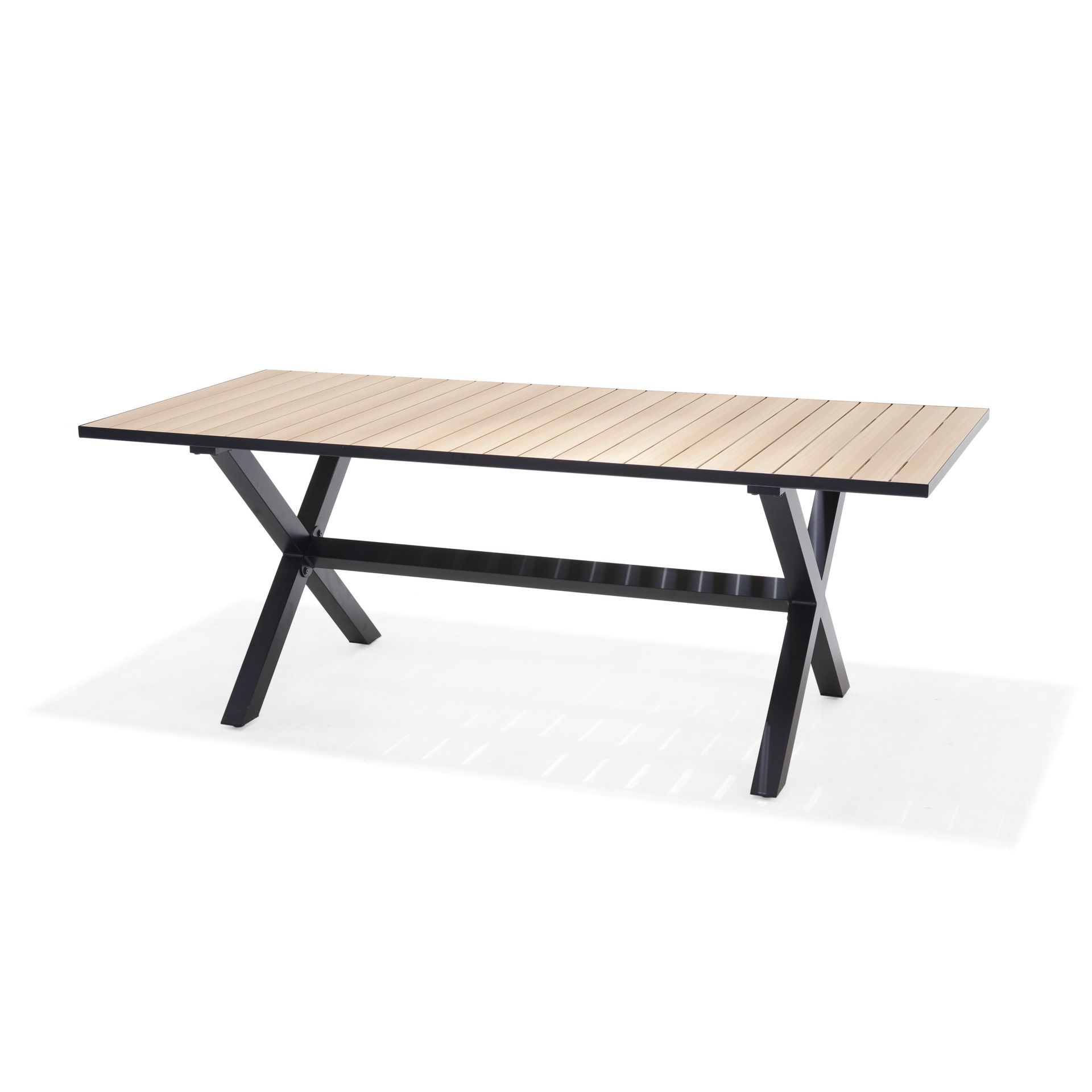 Panama Udendørsbord 200 cm - Træ/Sort