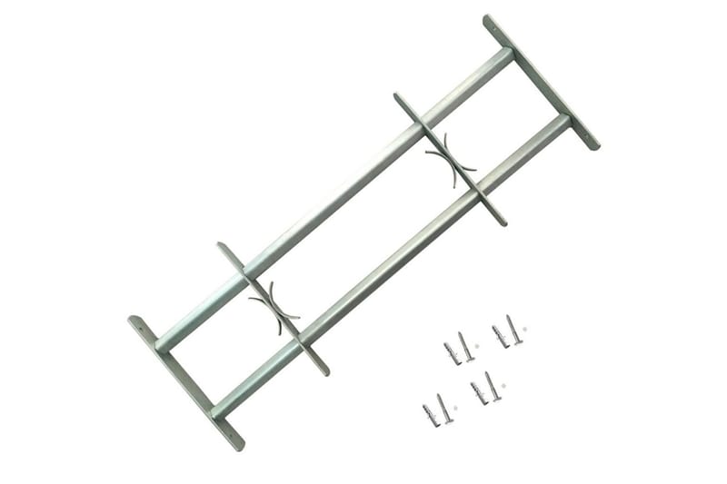 justérbart gitter til vinduer m. 2 tværstænger 500-650 mm - Sølv - Hus & renovering - Arbejdstøj & beskyttelse
