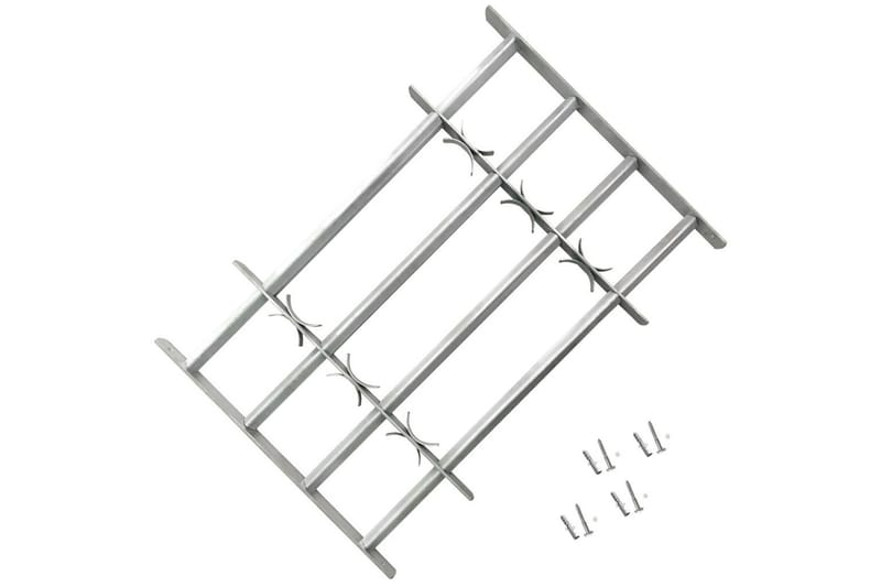 justérbart gitter til vinduer m. 4 tværstænger 500-650 mm - Sølv - Hus & renovering - Arbejdstøj & beskyttelse