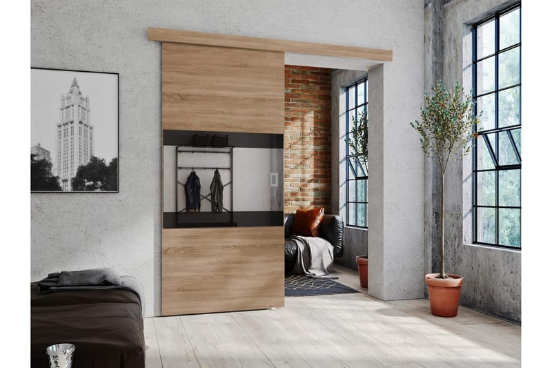 Bemi Skydedør - Beige/Sort - Hus & renovering - Byggeri - Dørre & porte - Skydedøre