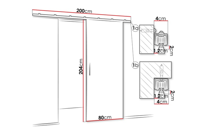 Cassidy Skydedør - Brun - Hus & renovering - Byggeri - Dørre & porte - Skydedøre