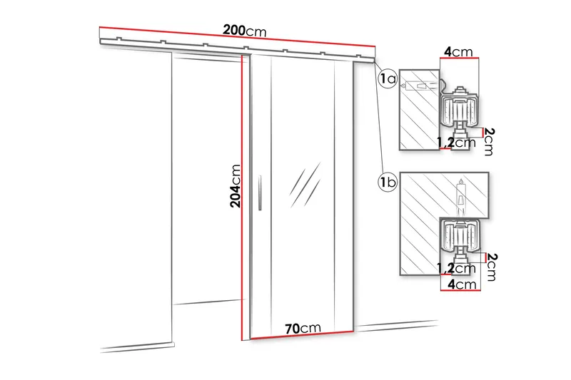 Cassidy Skydedør - Hvid - Hus & renovering - Byggeri - Dørre & porte - Skydedøre