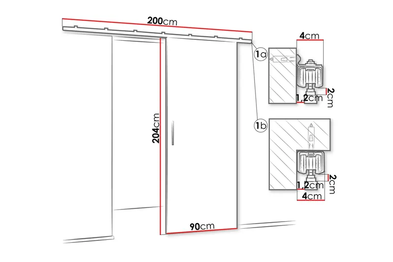 Cassidy Skydedør - Sort - Hus & renovering - Byggeri - Dørre & porte - Skydedøre