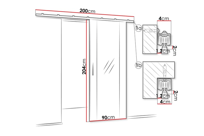 Cassidy Skydedør - Sort - Hus & renovering - Byggeri - Dørre & porte - Skydedøre