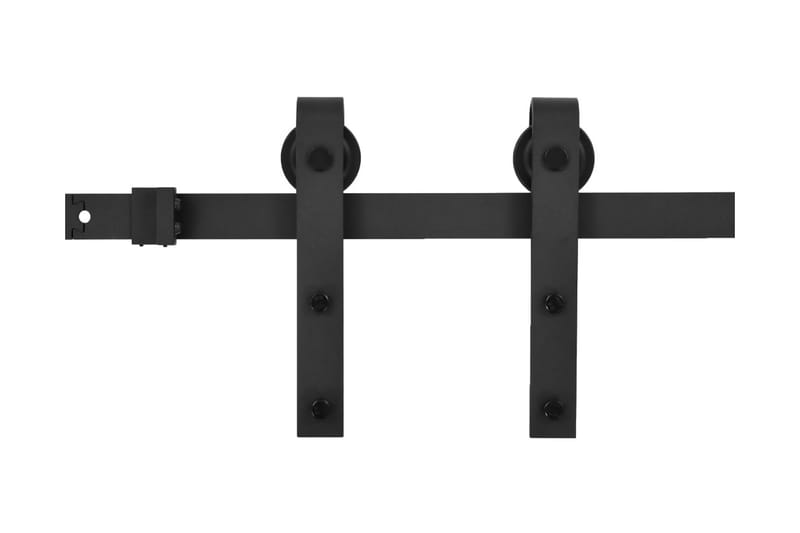 skinnesæt til skydedør 183 cm stål sort - Sort - Hus & renovering - Byggeri - Dørre & porte - Dørbeslag & dørtilbehør