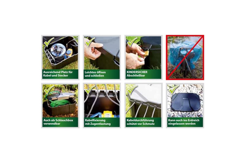 Garden Power Box Heissner - Hus & renovering - Byggeri - Dørre & porte - Dørlås & dørhåndtag - Låsekiste & låsehus