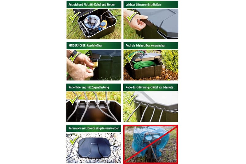 Garden Power Box Heissner - Hus & renovering - Byggeri - Dørre & porte - Dørlås & dørhåndtag - Låsekiste & låsehus