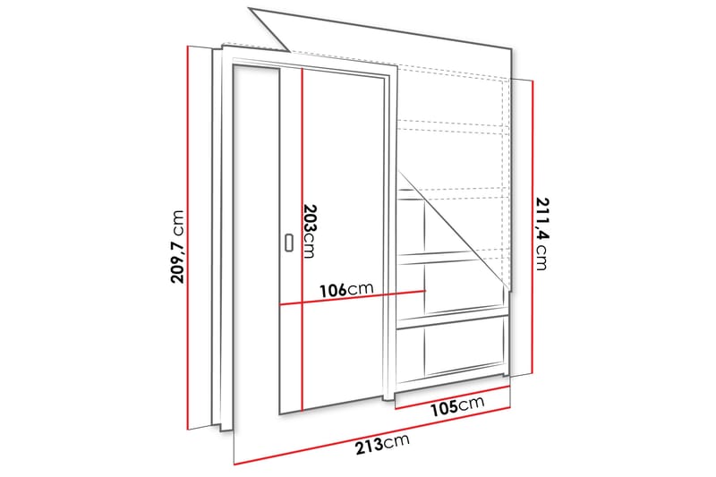 Dianna Skydedør - Hvid - Hus & renovering - Byggeri - Dørre & porte - Skydedøre